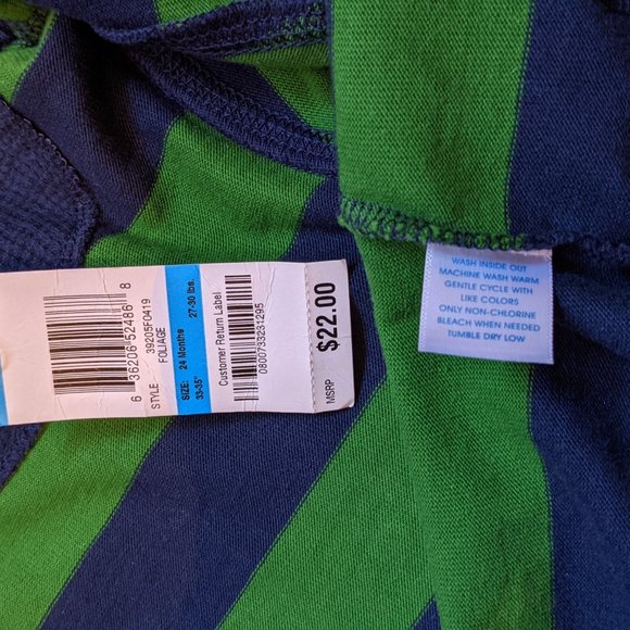 [KIDS 2/$30] NWT Baby Boy (24M) - GREENDOG Striped Zip-Up Hoodie - Picture 6 of 6